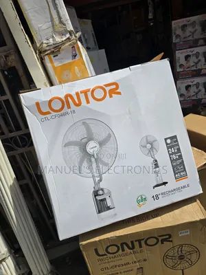 Original Lontor Rechargeable Standing Fan Water Mist 18inch