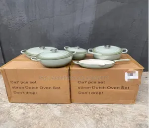 5 in 1 Stiron Dutch Oven Cast Iron Set