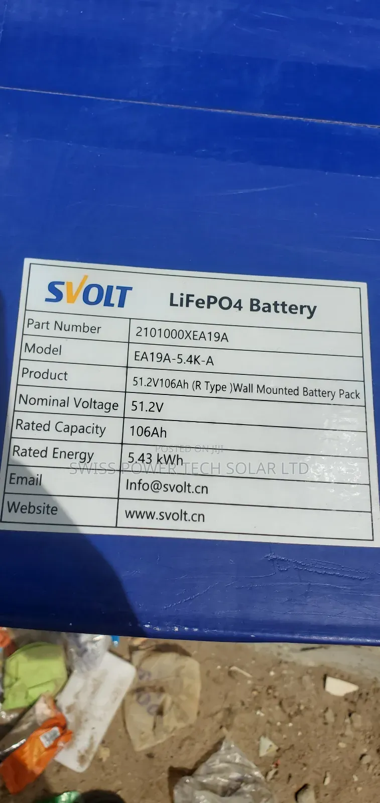 Sovlt 5kwh Lithium Battery