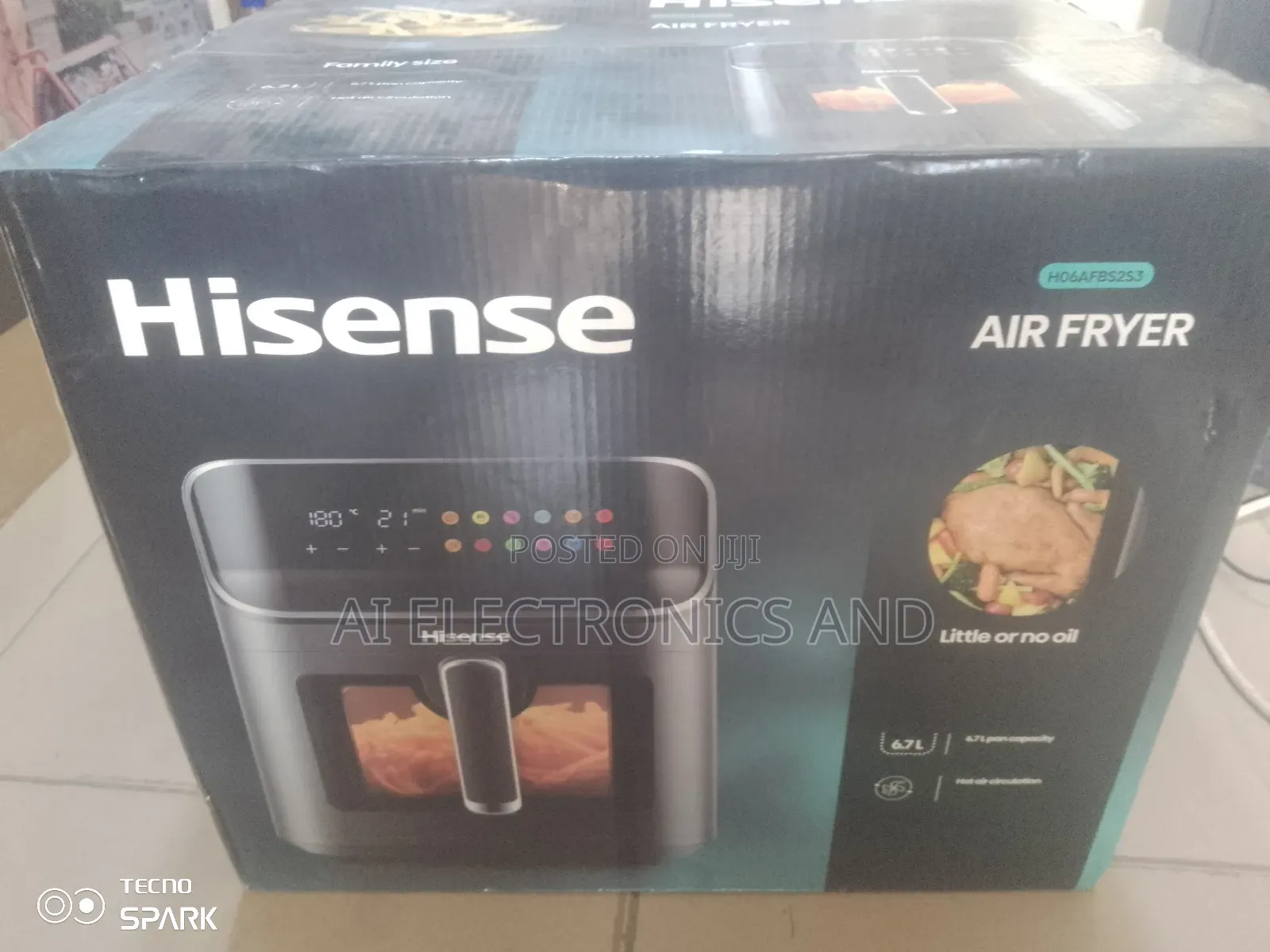 Hisense Digital Air Fryer 6.7l