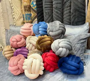 Luxurious Knotted Throw Pillow
