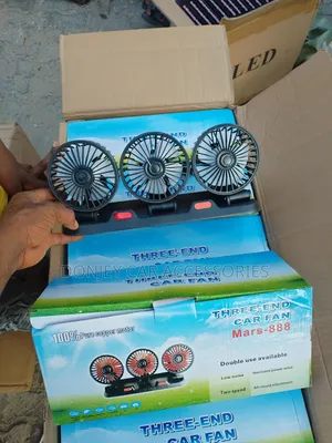 3 Head Car Fan