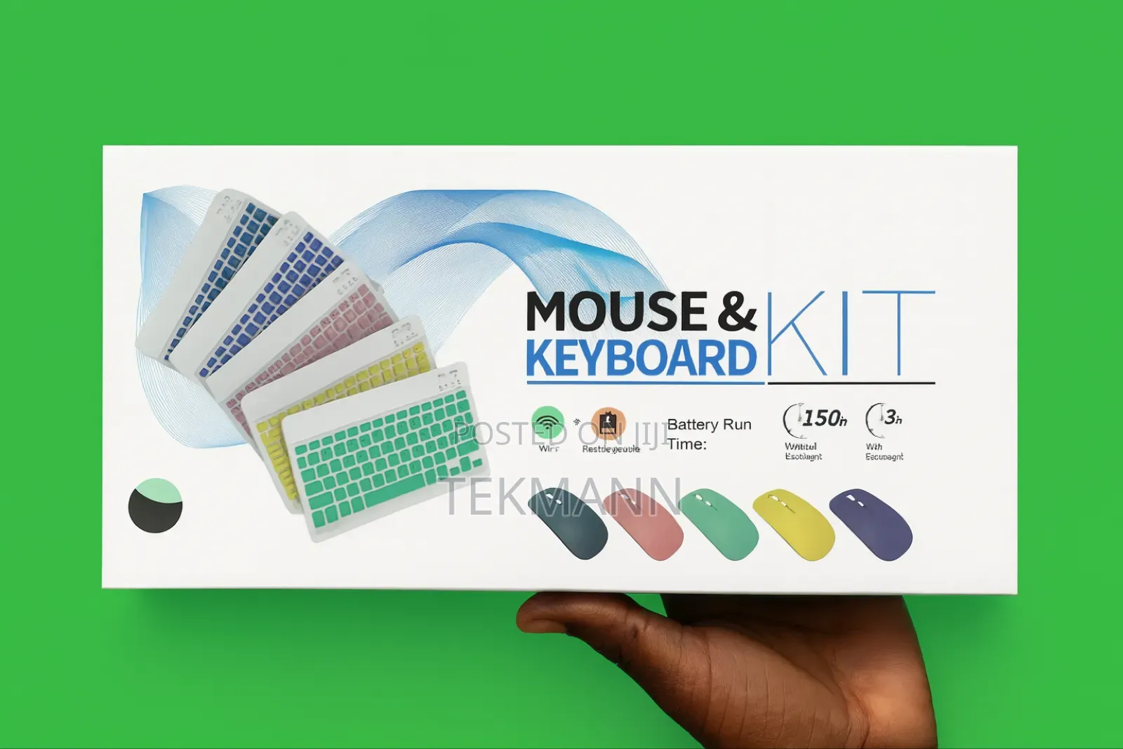Slim Rechargeable Wireless Keyboard Mouse Combo – Long Battery
