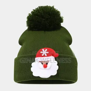 Merry Christmas Kids Beanie Hat With Festive Embroidery
