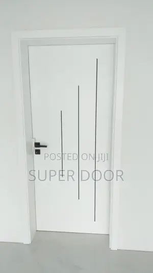 White HDF Door With Frame Only
