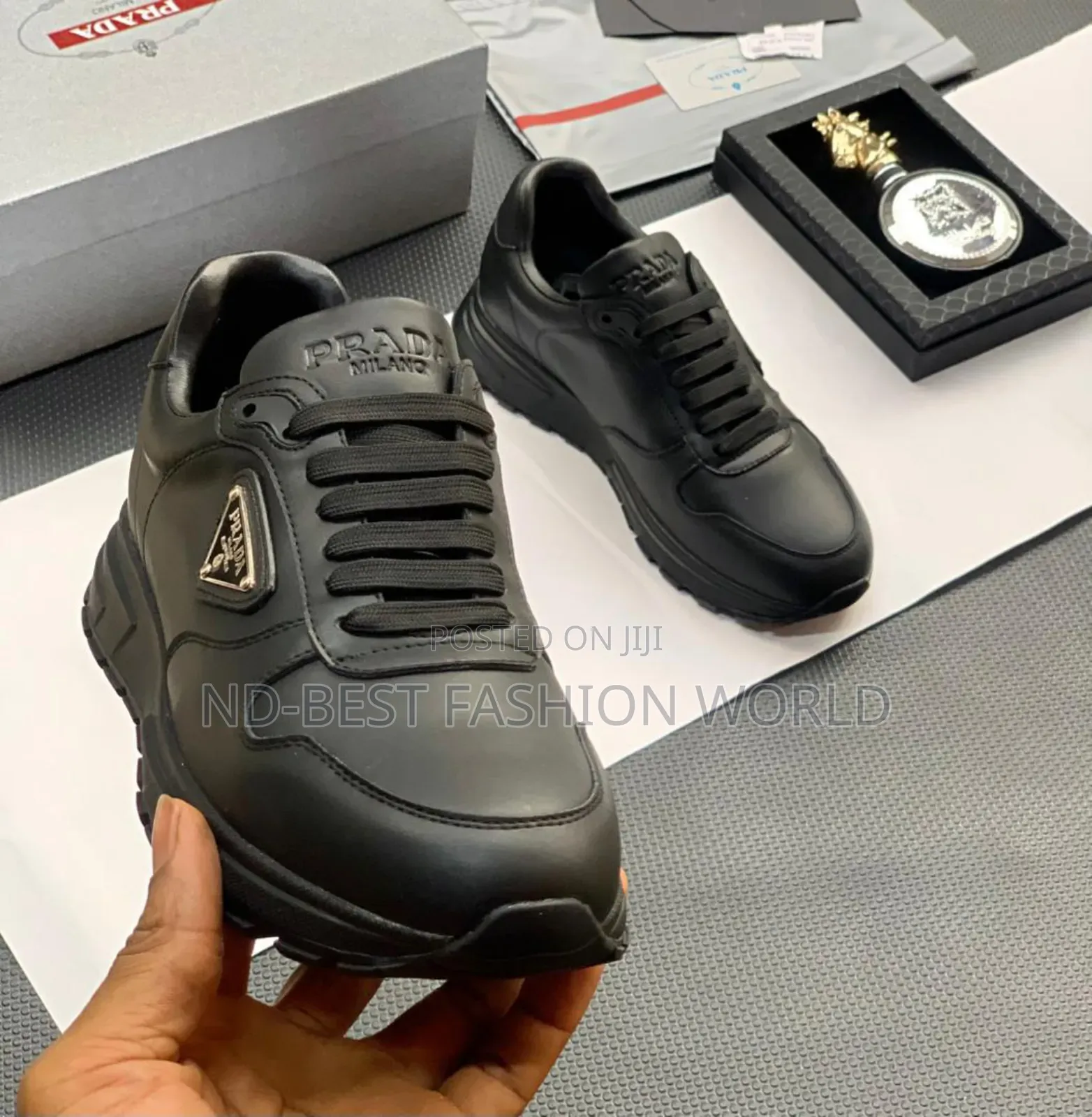 Black Quality Leather Sneakers