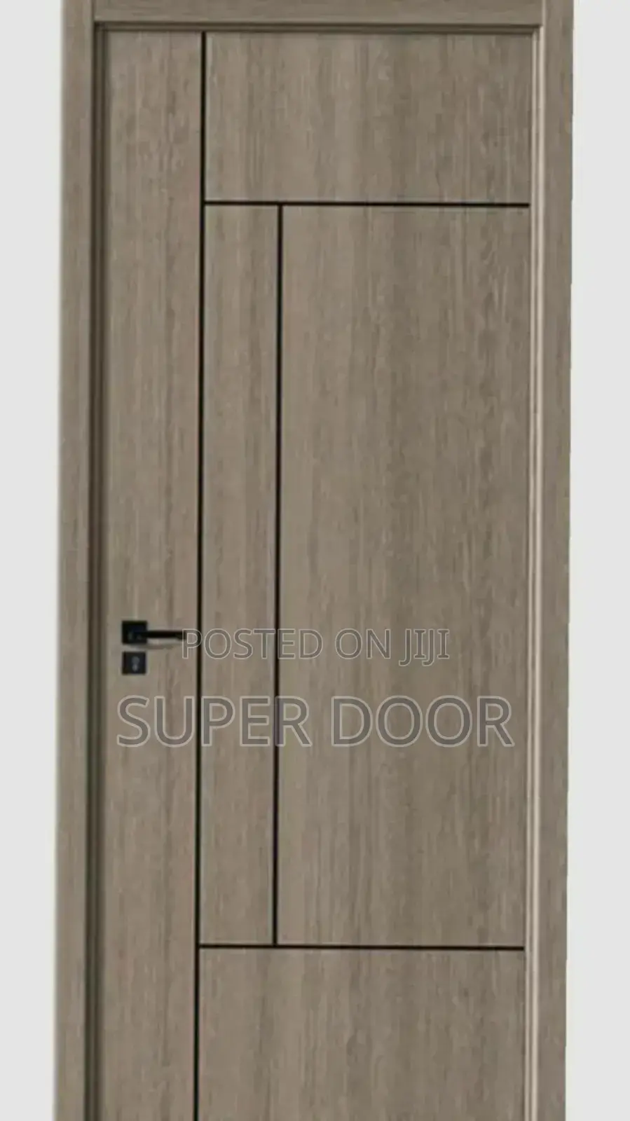 Light Brown HDF Door With Frame Only