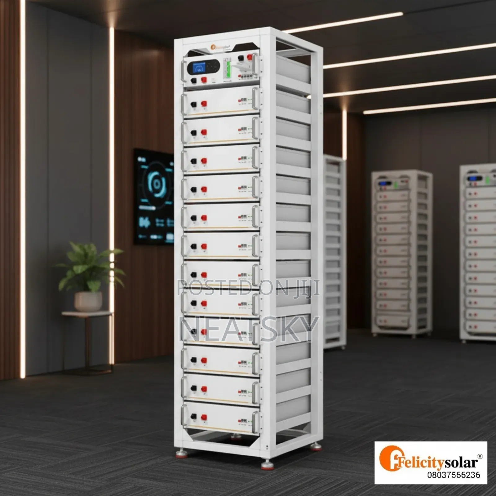 FLH 61.4kwh 614.4v Stackable High Volt Lithium Battery (Flh48100ug1)