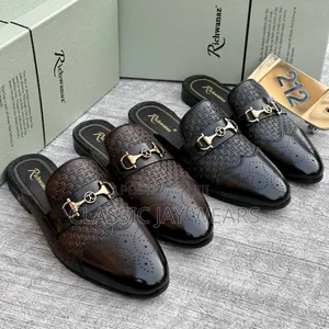 2 Color Leather Half Shoe