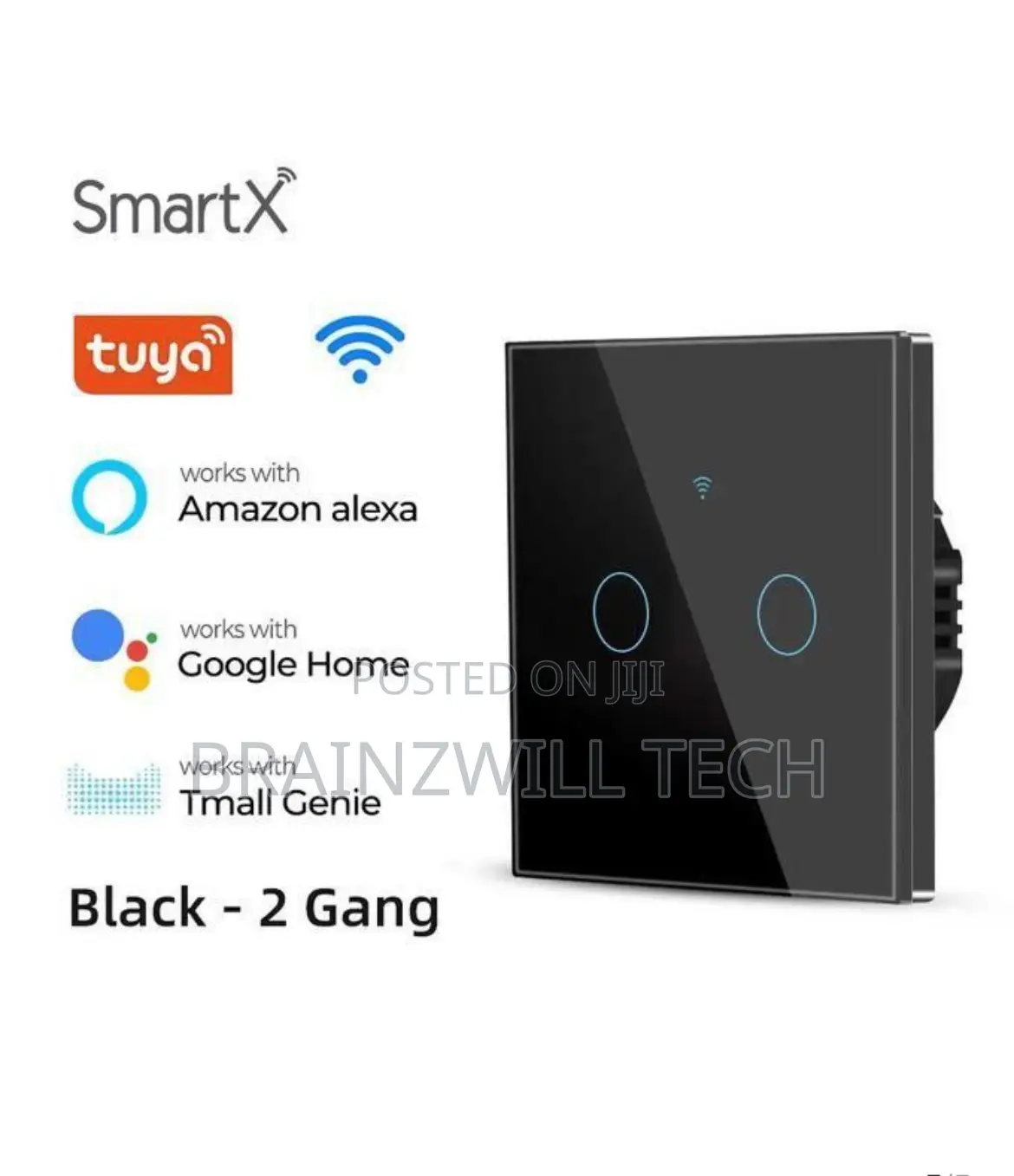 Tuya 2 Gang Smart Wifi Wall Switch