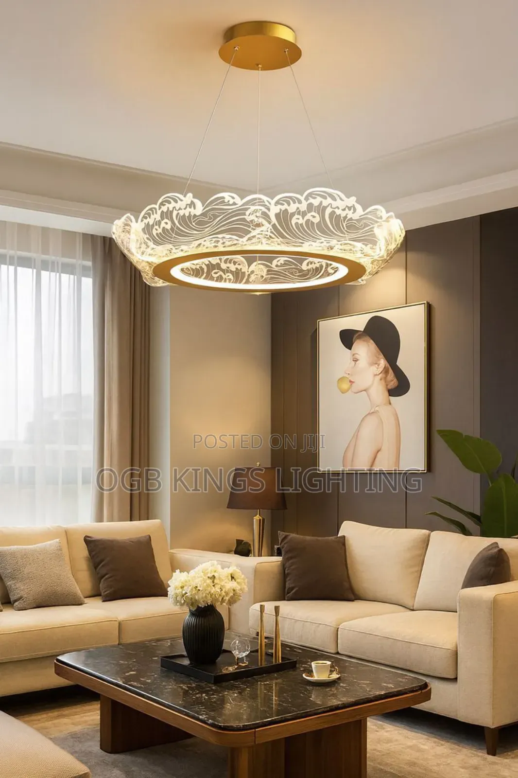 Modern Circular Chandelier Suitable for Kitchen Dining Table Light