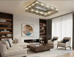 Square Design Led Crystal Chandelier for Living Room Lighting
