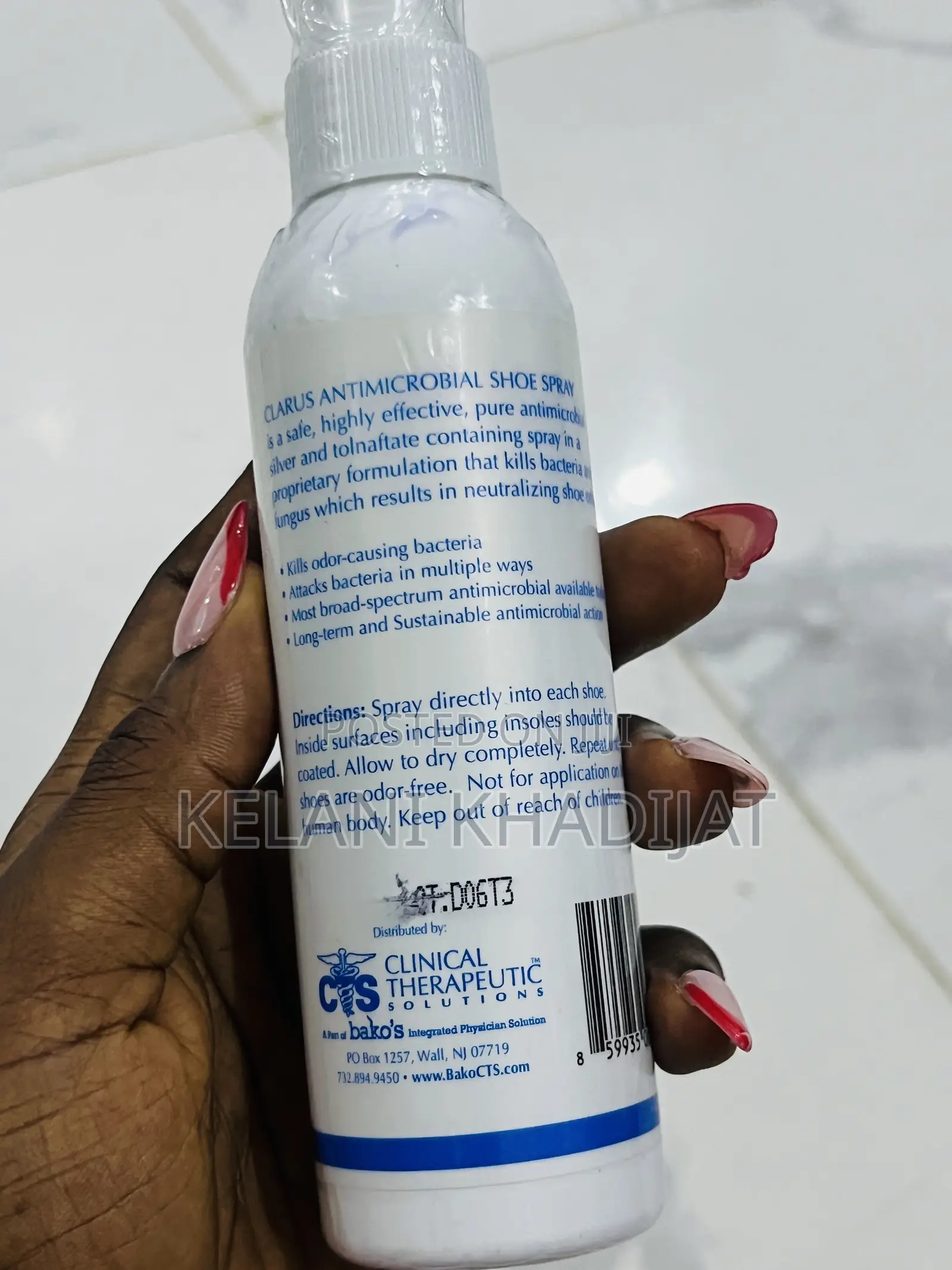 Clarus Antimicrobial Shoe Spray
