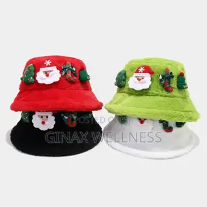 2025 Viral Christmas Bucket Hat – 3d Santa Tree Design (Green)