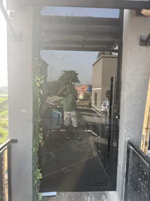 Dark Gray Glass Doors