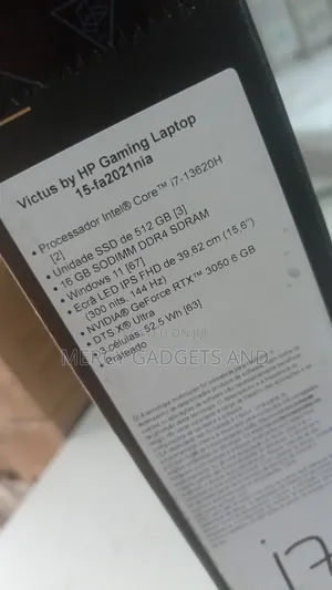 Victus Hp Gaming Laptop , Intel Core I7 ,16gb Window 11
