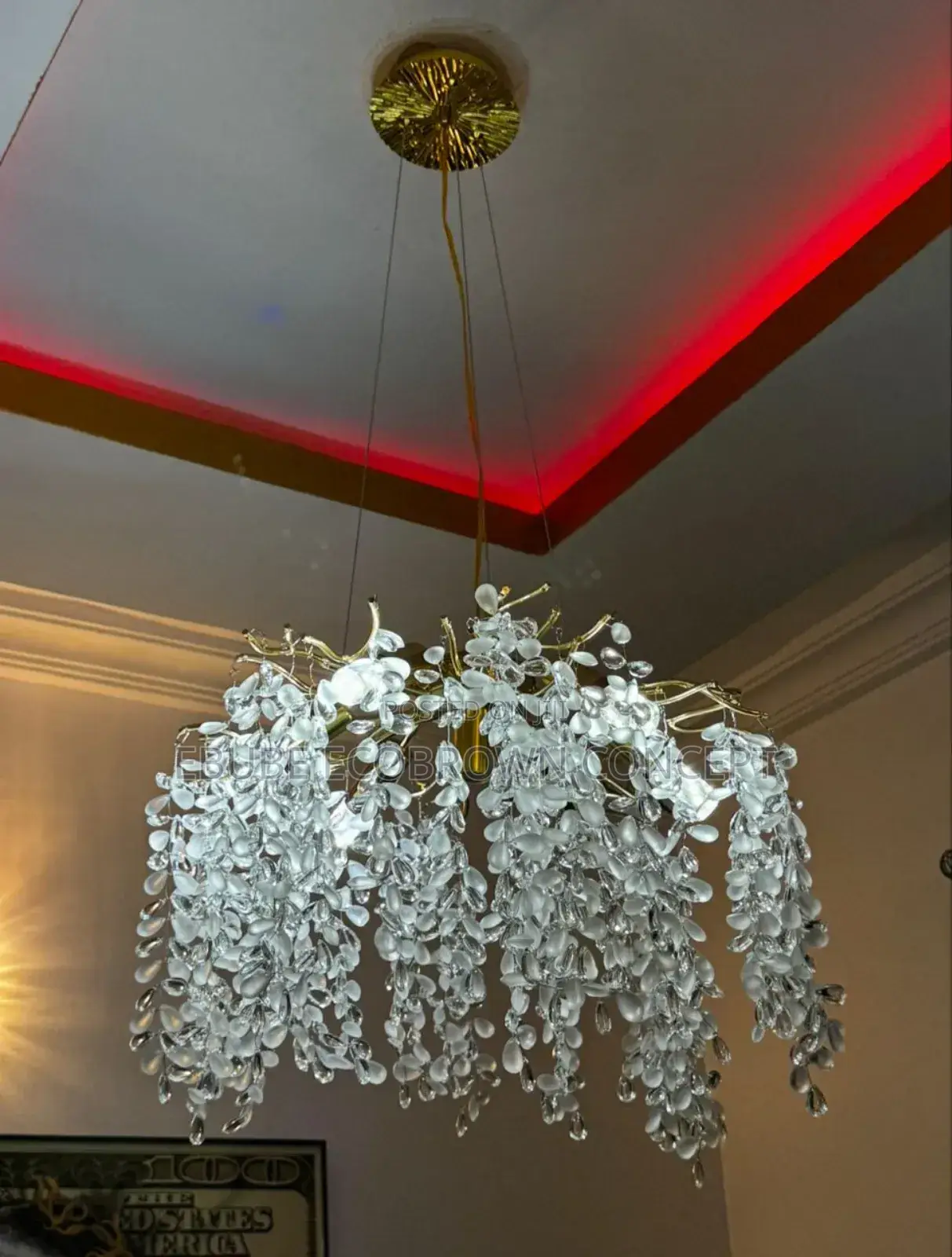Crystal Leaf Nordic Design Chandelier Light