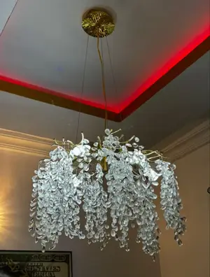 Crystal Leaf Nordic Design Chandelier Light