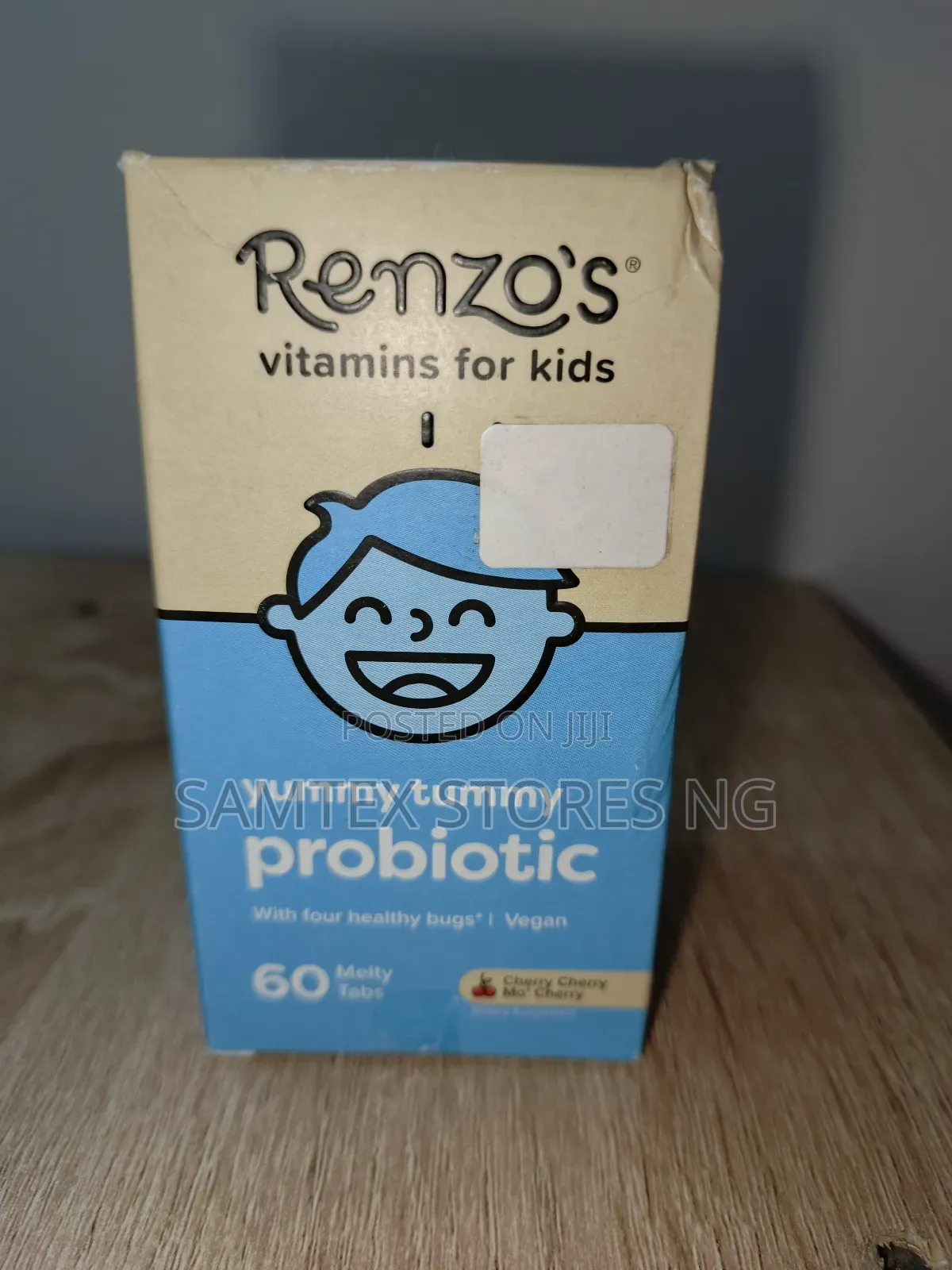 Renzo's Yummy Tummy Probiotic Tablet.