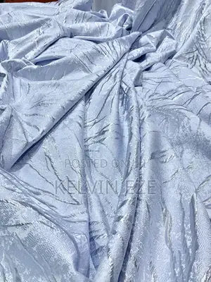 Beautifully Designed White Damask Fabric