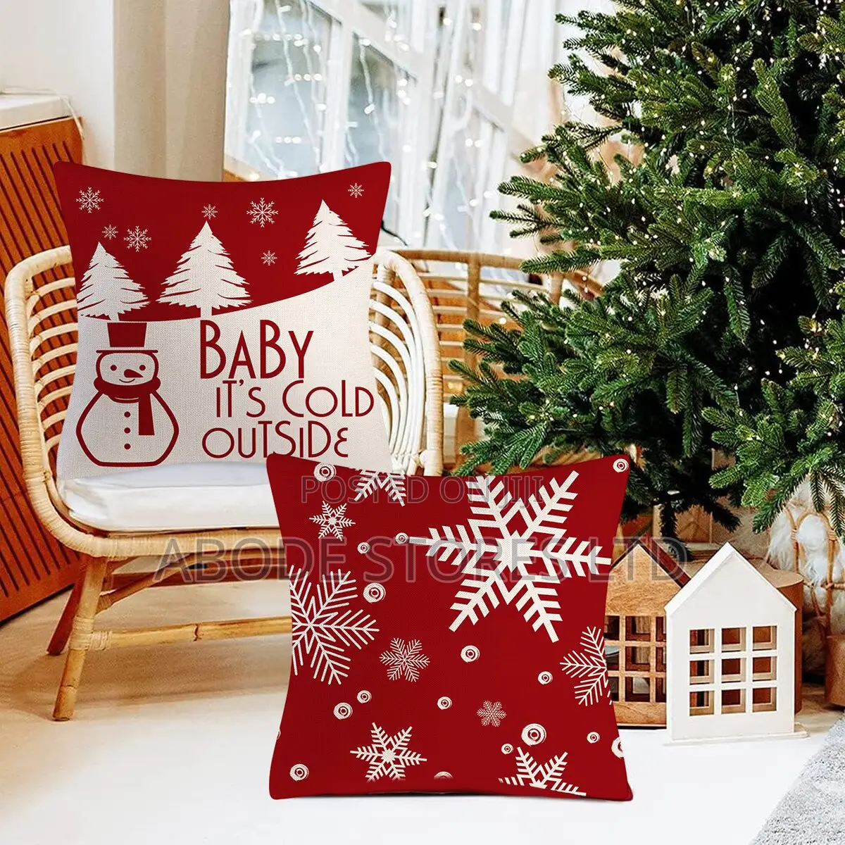 2 PCS Chrismas Throw Pillow
