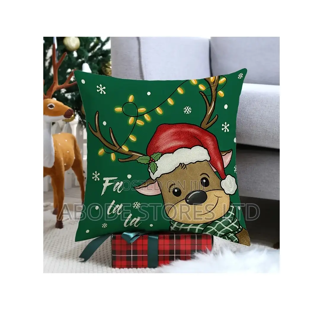 Green Falala Christms Throw Pillow