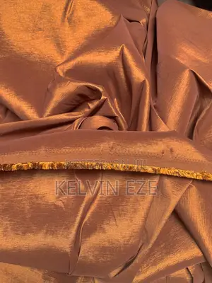 Elegance in Motion: Raw Silk Brown Stretch Taffeta