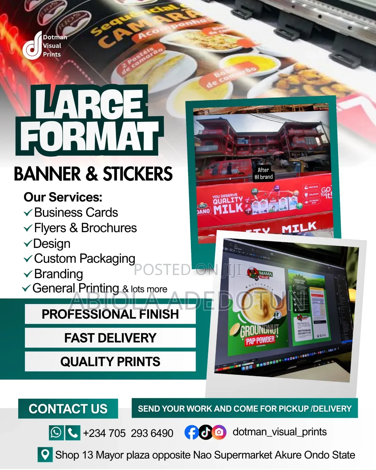 Larger Format Printing Services: Flex/Banner, Stickers E.T.C