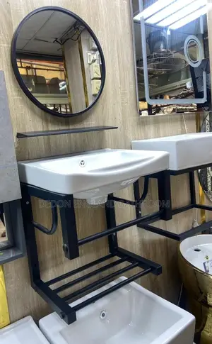 Hanging Basin With Mirror and Shelf, for Bathroom and Dining