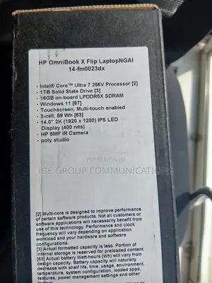 New Laptop HP OmniBook X Flip 14" 16GB Intel Core Ultra 7 SSD 1T