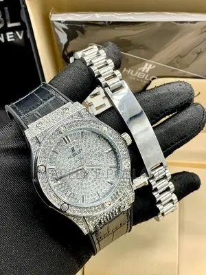 Iced Out Cz Hublot Wrist Watch