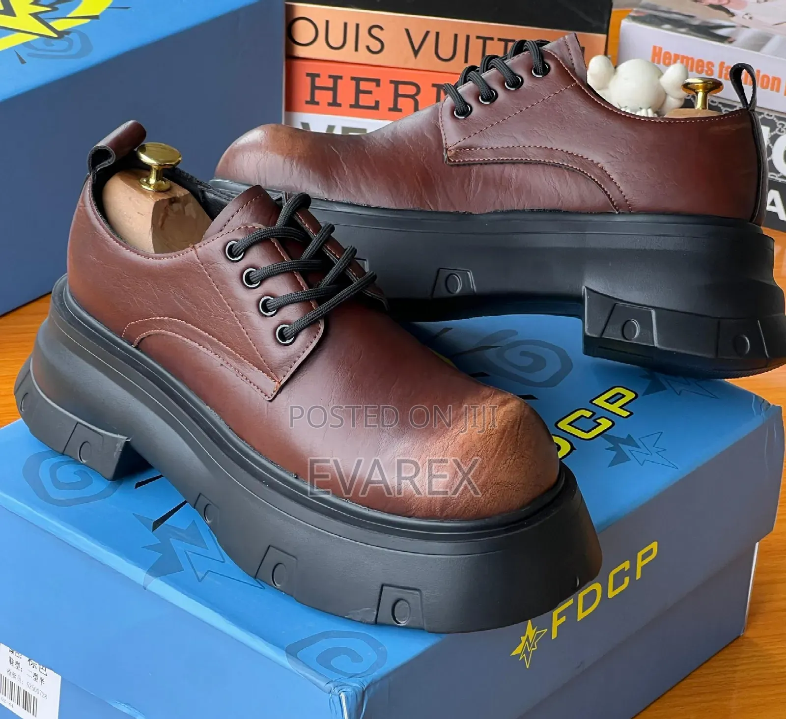 High Hill Men Shoe, Brown