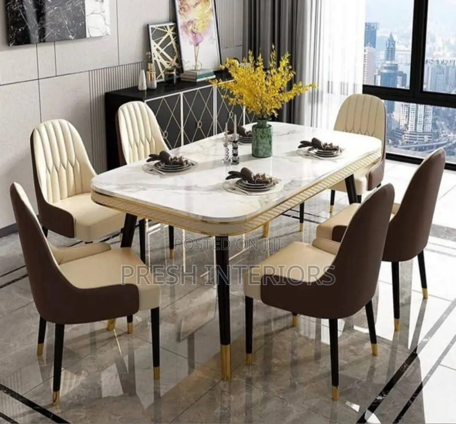 Marble Top Dining Set