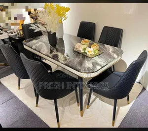 High Quality 6-Seater Marble Top Dining Set