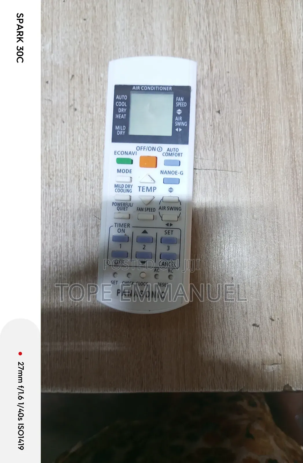 Panasonic Inverter Ac Remote Control