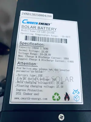 2.5kwh 24v Cworth Battery