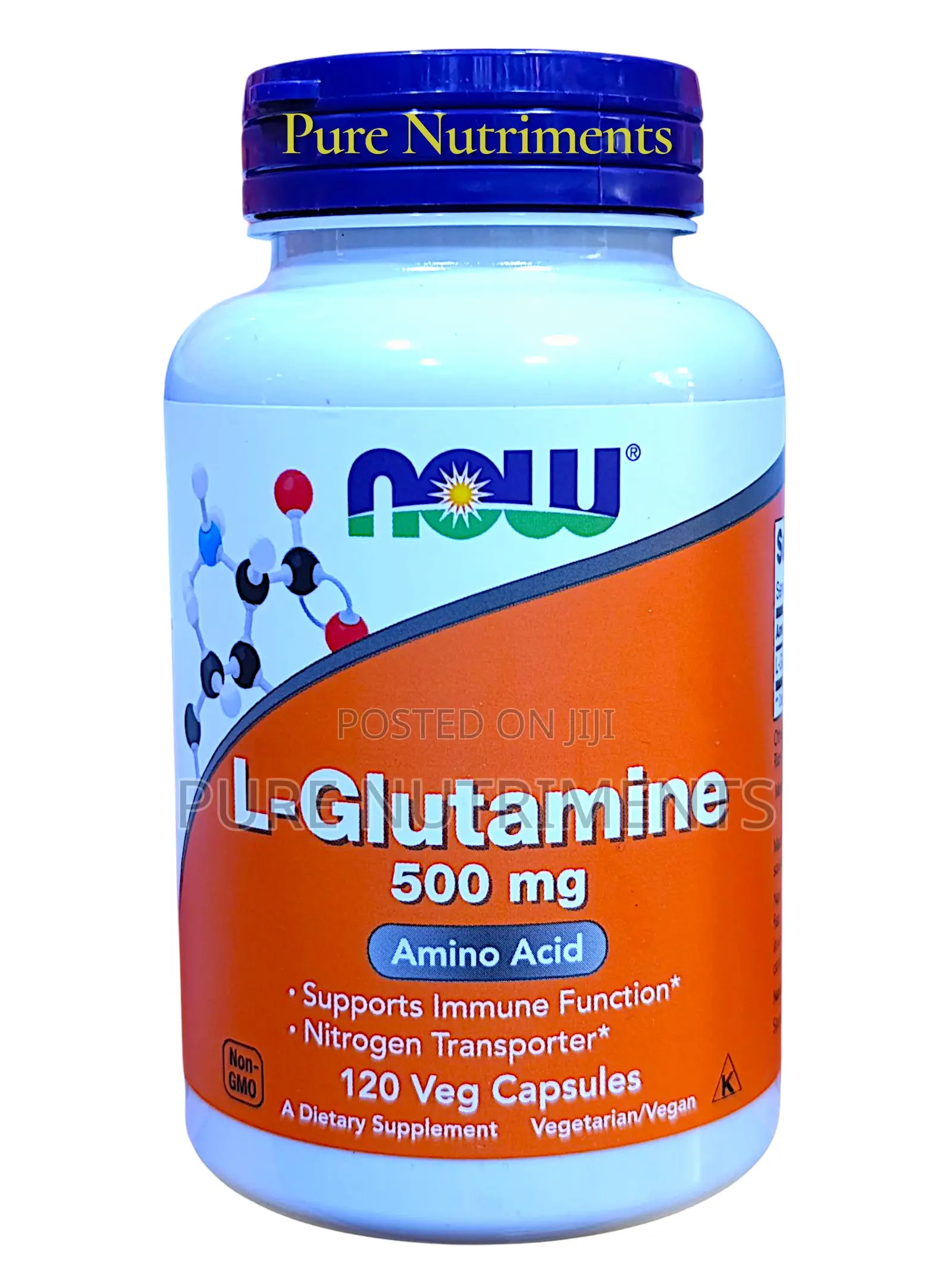 Now L-Glutamine 500mg – Immune Muscle Support (120 Veg Capsules)