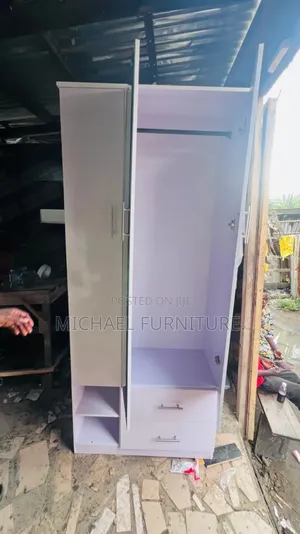 Portable 3 by 7 Wardrobe With Mirror
