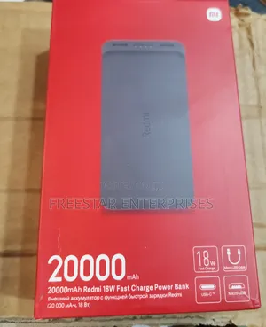 Redmi 20000mah Power Bank. Mi 18w Power Bank. Type C in and Out.