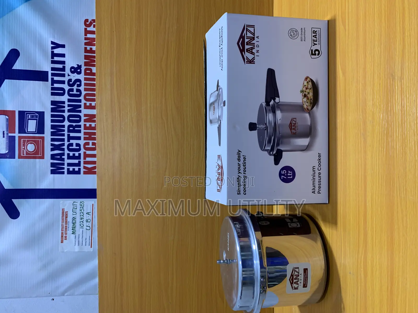 Kanzi 7.5 Liter Stainless Steel Pressure Pot