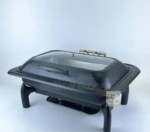 Top Notch Luxury Black Chaffing Dish Double Pan