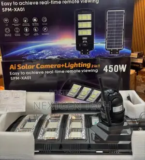 450 Watts Solar Street Light With 4g PTZ Smart Camera