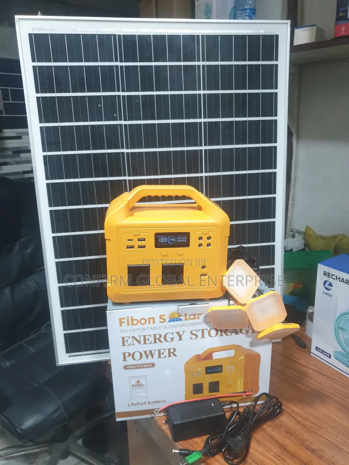 500w Solar Generator With 4dc Bulbs