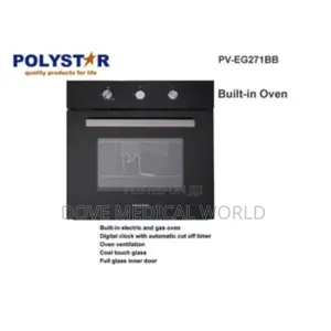 Polystar 65 Liters Electric Gas Built in Oven | Pv-Eg271bb