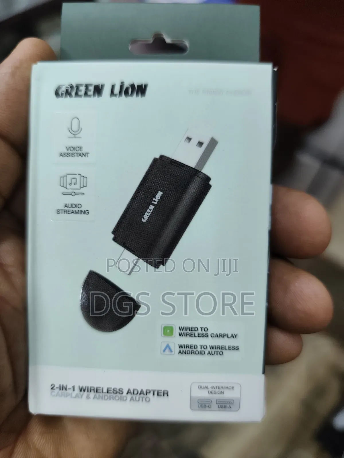 Green Lion 2in1 Wireless Carplay Adapter Android Auto Adapter