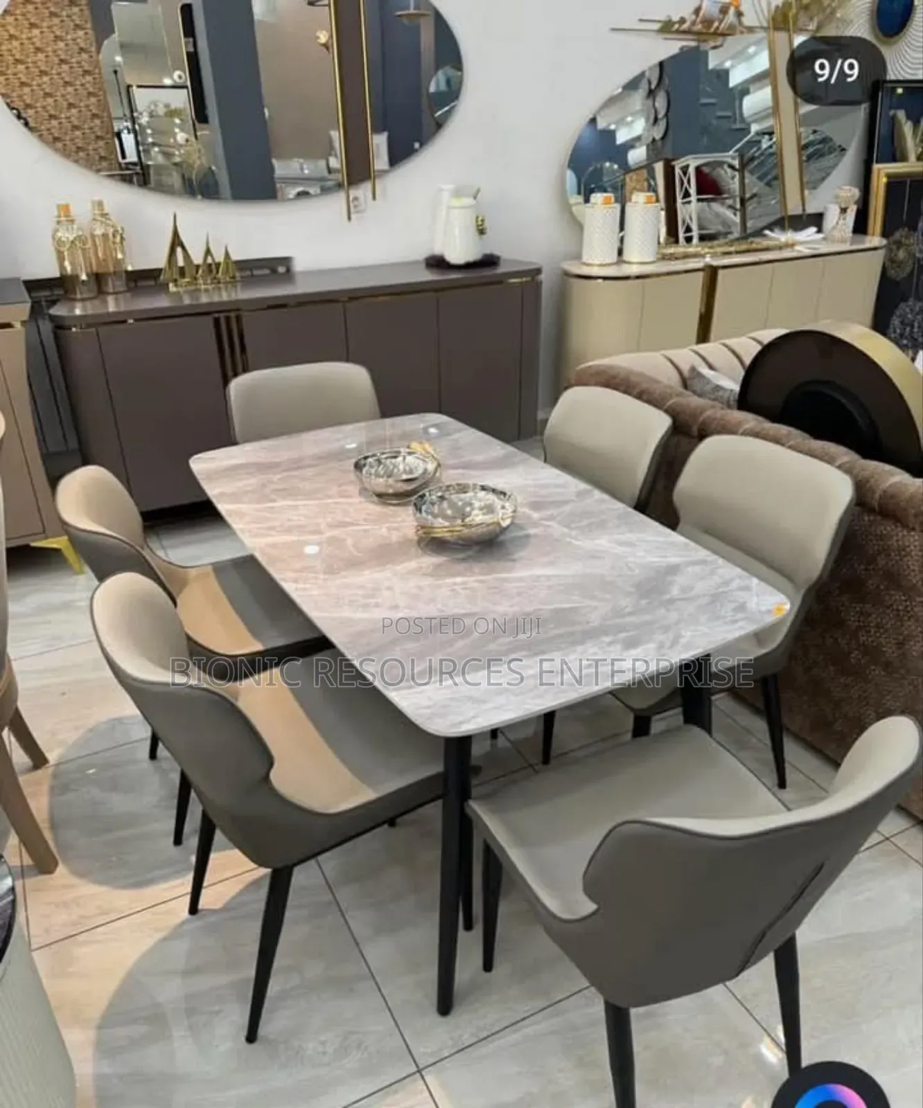 Luxury Marble Dining Table Set