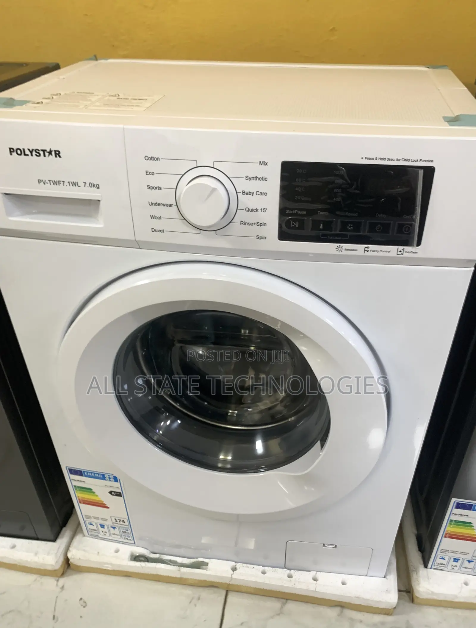 Polystar 6kg Front Loading Washer for Quick Cleaning