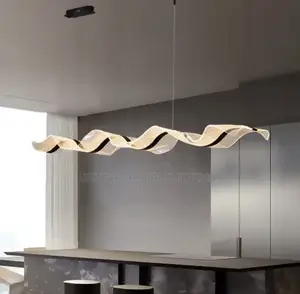 Nordic Creative Long Wave Design Chandelier