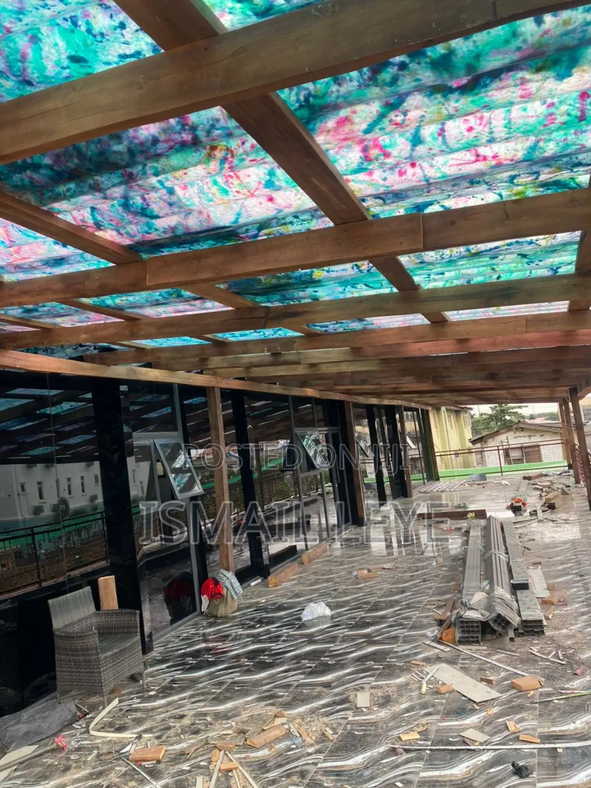 Mosaic Transparent Polycarbonate Fibre Sheets