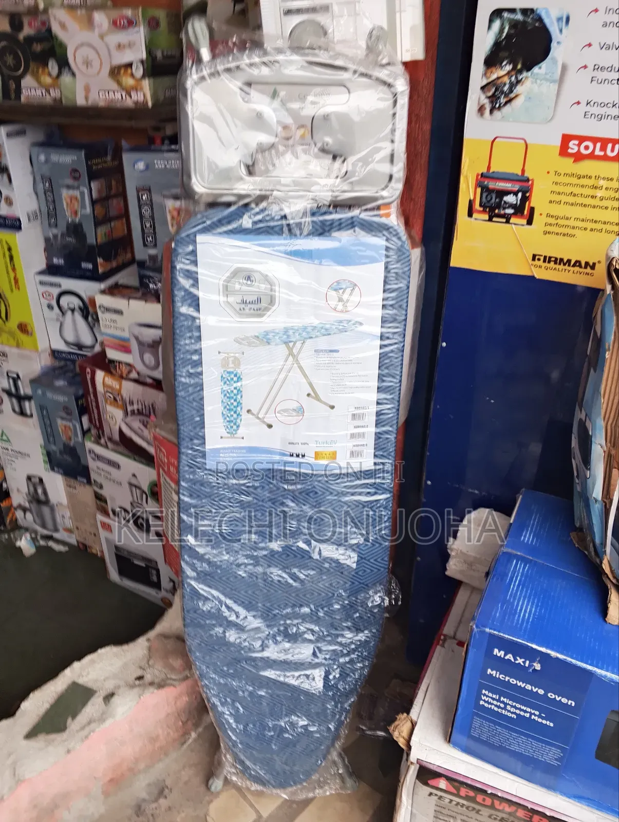 Foreign Ironing Board With Iron Frame